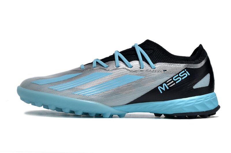 Adidas X Crazy-fast Messi.1 Turf Infinito - Silver Metallic/Blue/Black - Image 5