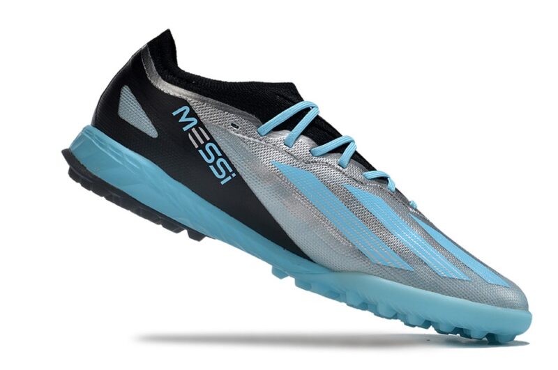 Adidas X Crazy-fast Messi.1 Turf Infinito - Silver Metallic/Blue/Black - Image 6