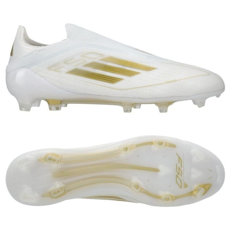 F50 Adidas Elite Lace-less FG (Day Spark - Footwear White/Gold Metallic/Footwear White)